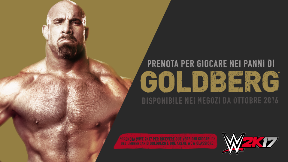 WWE 2K17, confermato Bill Goldberg!