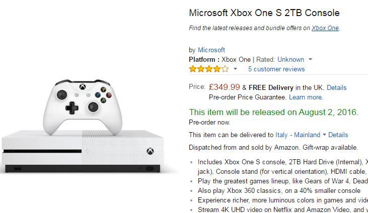 xbox one s