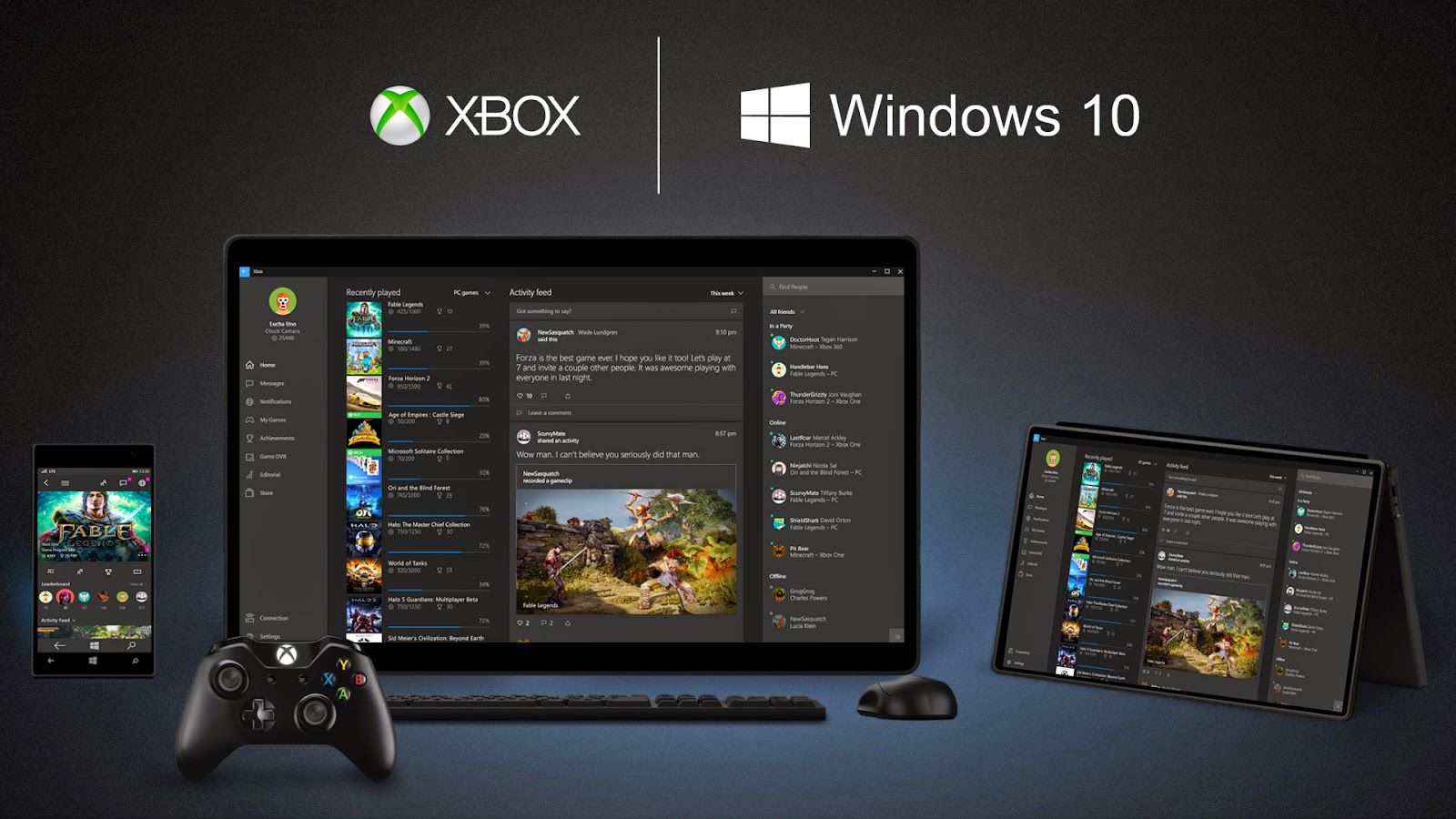 Xbox One Windows 10 Microsoft