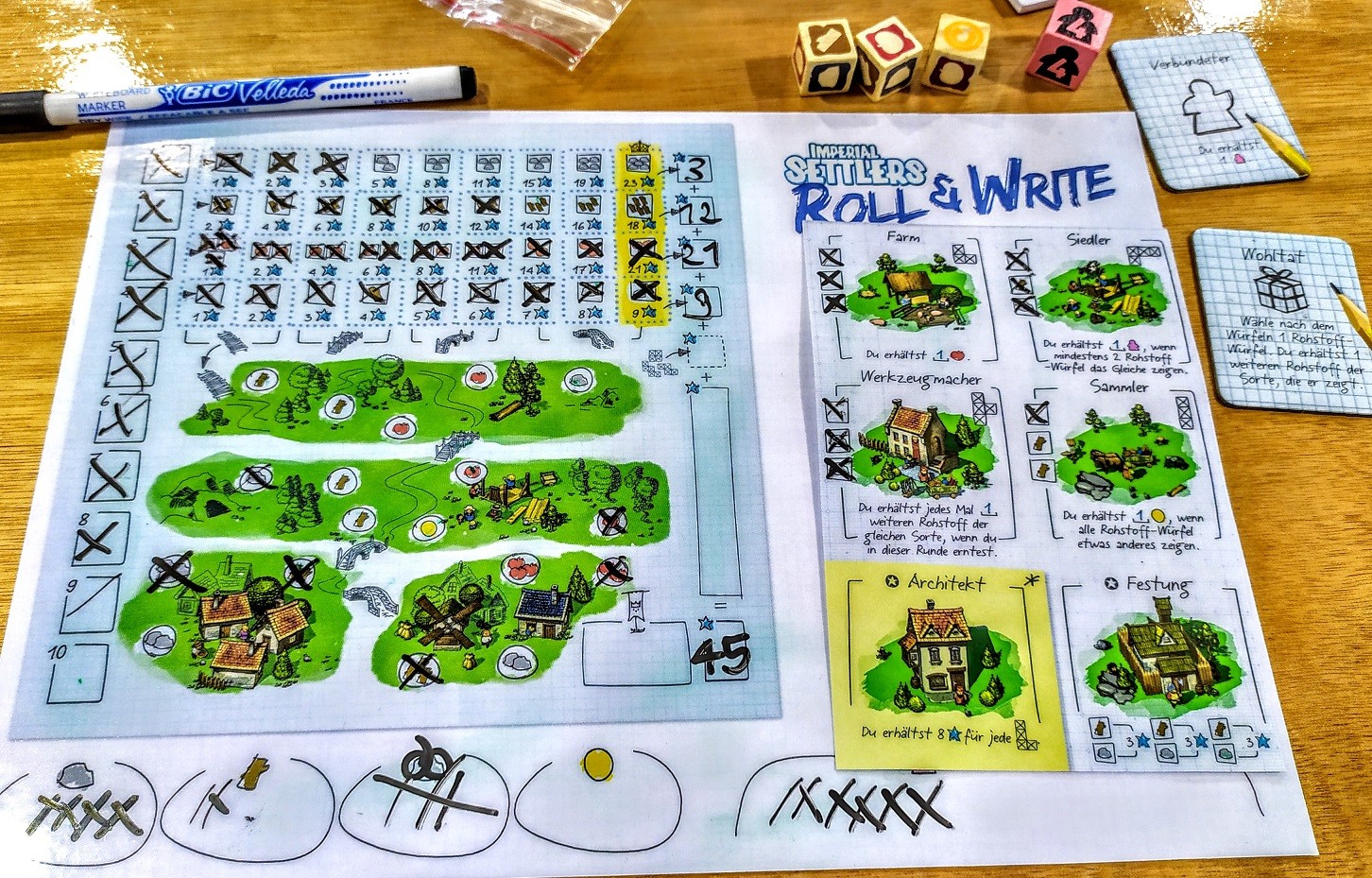 Imperial Settlers Roll & Write Berlin Brettspiel Con 2019