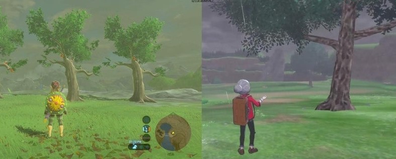 okemon spada scudo - grafica confrontata con Zelda