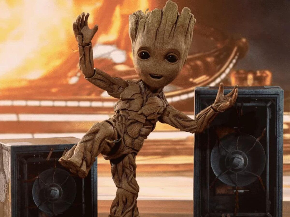 MARVEL Guardiani Della Galassia Groot In Crescita, Action Figure Da 29 A 38 Cm