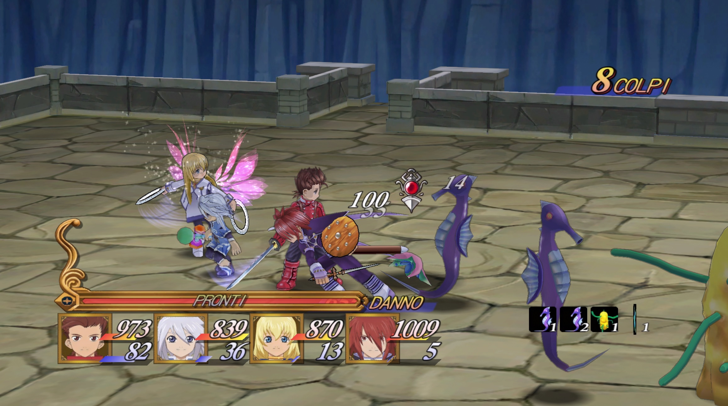 Tales of Symphonia combattimento gameplay