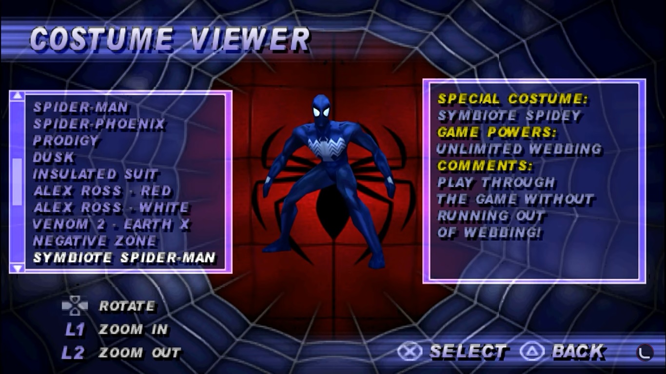 Spider-Man Costume Black video games