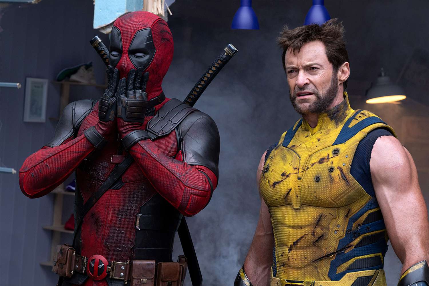 Deadpool e Wolverine in una scena del film