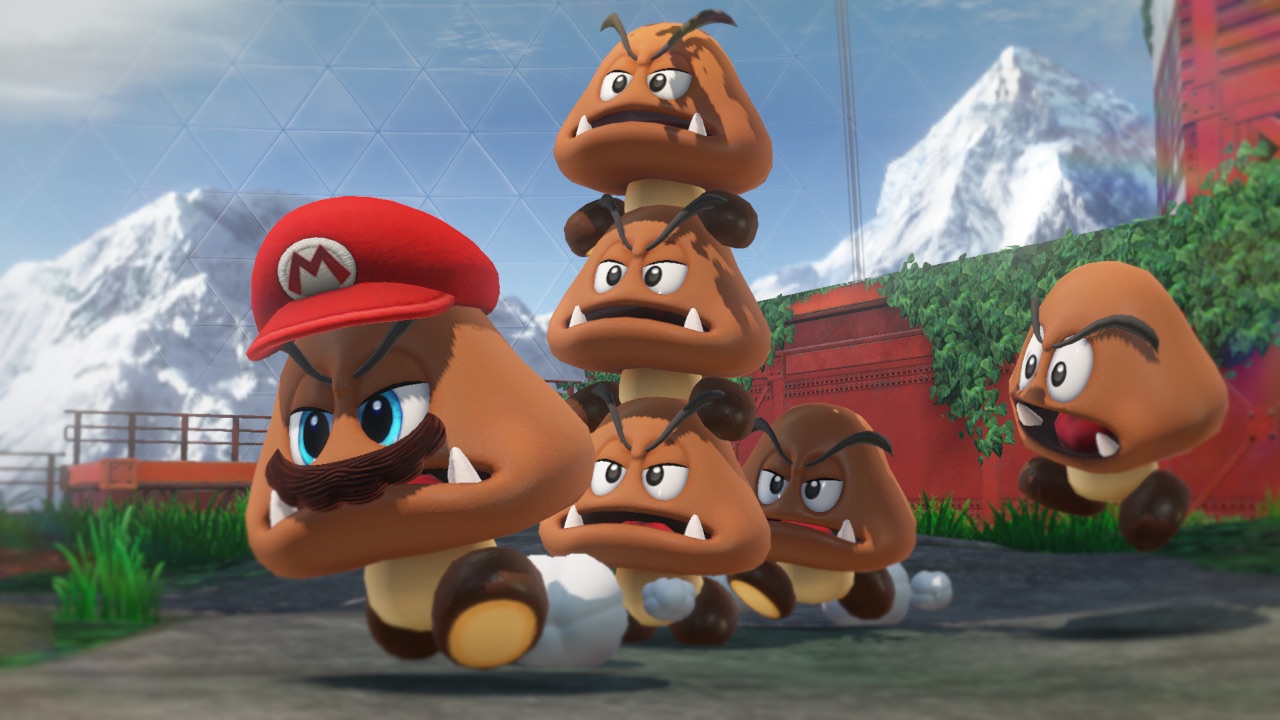 Super mario odissey goomba line